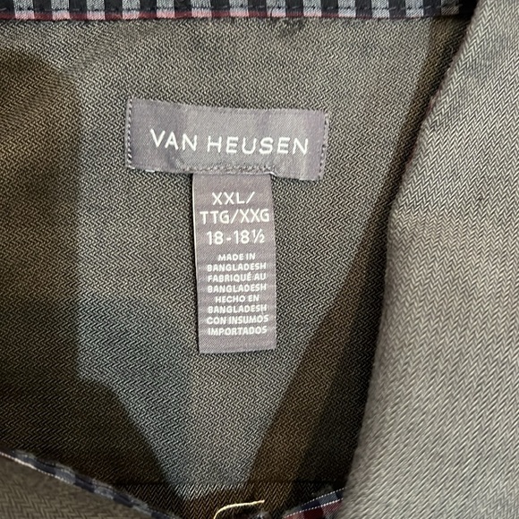 Van Heusen Dark Gray Long Sleeve Shirt XXL 18-18 1/2 - Picture 2 of 2